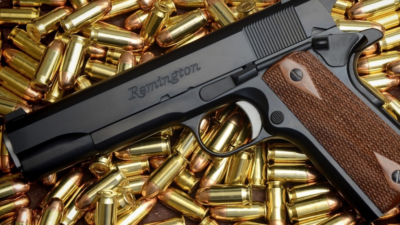Fondo de pantalla Pistol Remington 1366x768