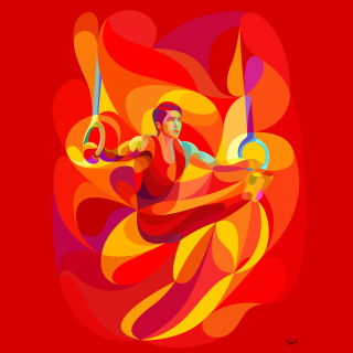 Kostenloses Rio 2016 Olympics Gymnastics Wallpaper für 208x208