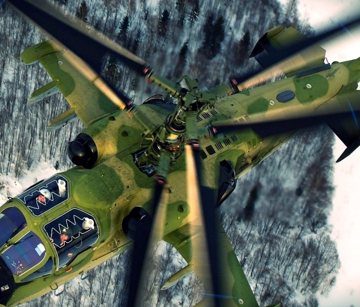 Screenshot №1 pro téma Military helicopter, Kamov Ka 50, Ka 52 Alligator 1200x1024