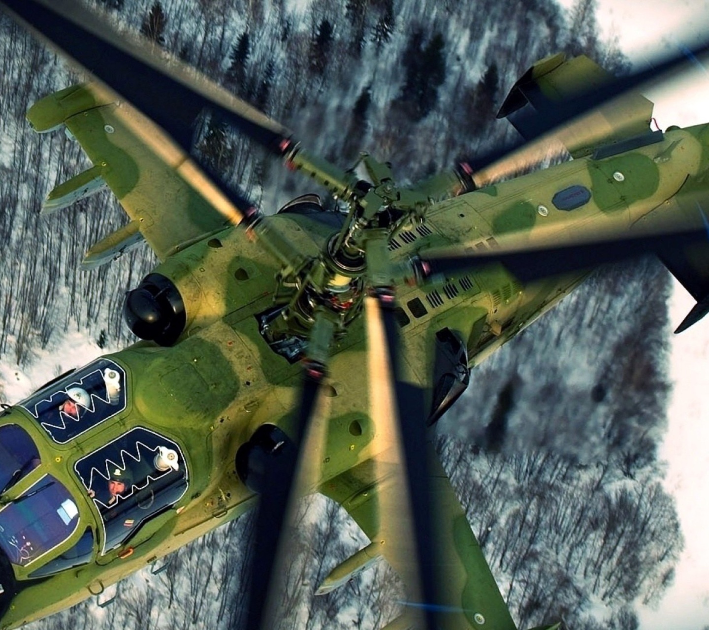 Screenshot №1 pro téma Military helicopter, Kamov Ka 50, Ka 52 Alligator 1440x1280