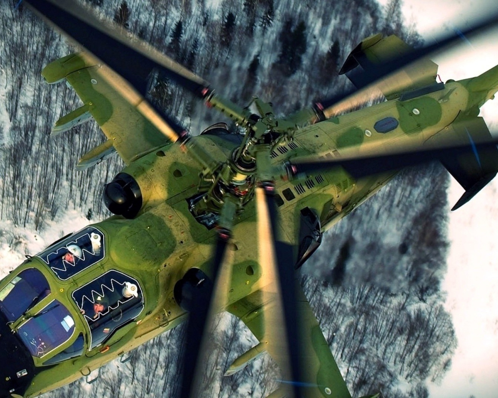 Screenshot №1 pro téma Military helicopter, Kamov Ka 50, Ka 52 Alligator 1600x1280