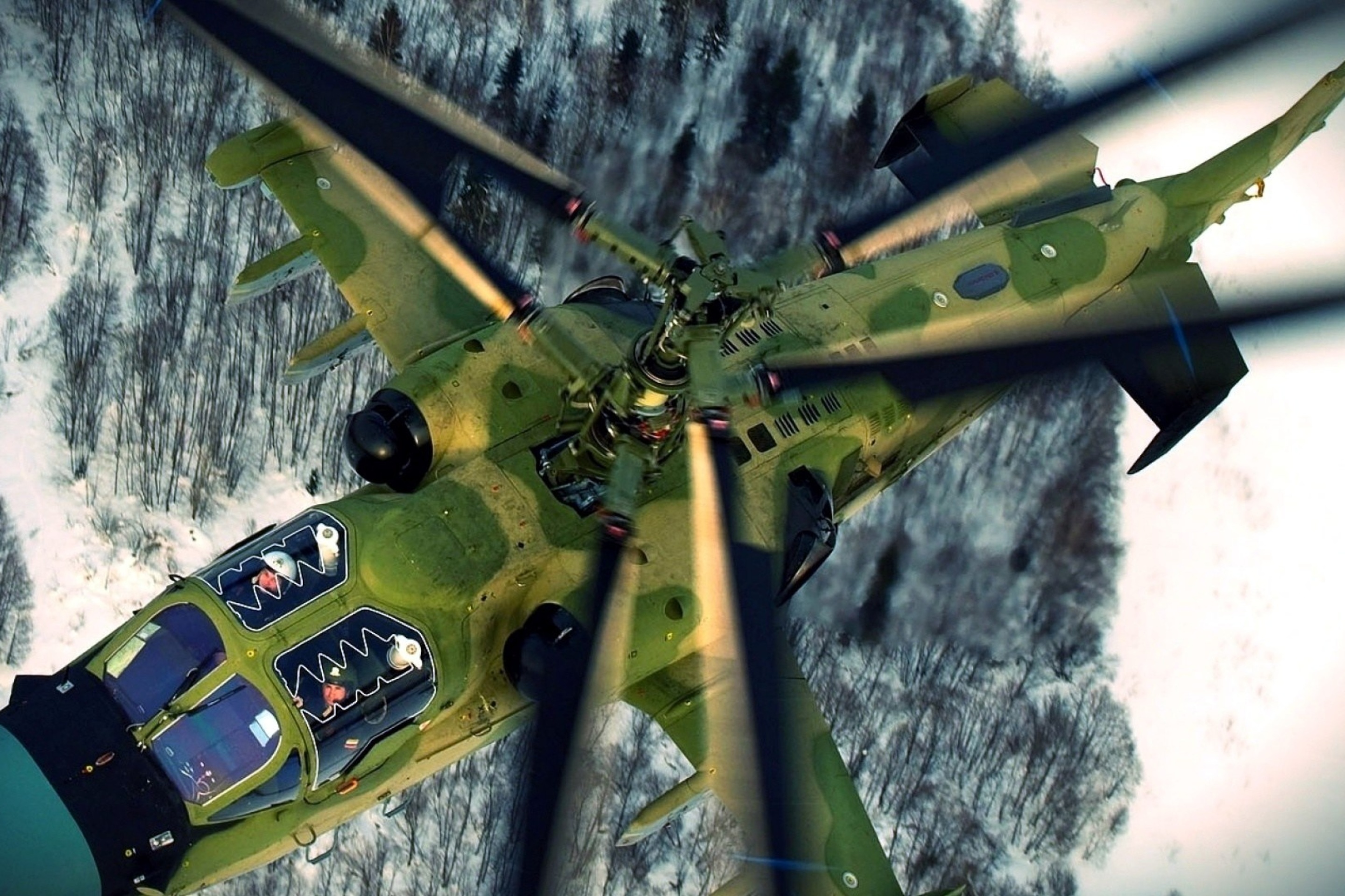 Screenshot №1 pro téma Military helicopter, Kamov Ka 50, Ka 52 Alligator 2880x1920