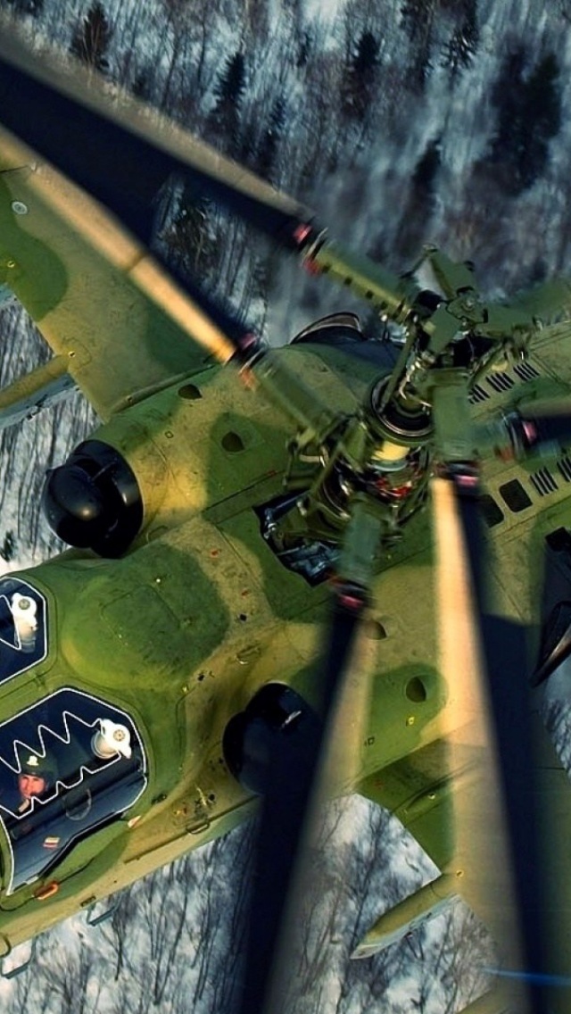 Screenshot №1 pro téma Military helicopter, Kamov Ka 50, Ka 52 Alligator 640x1136