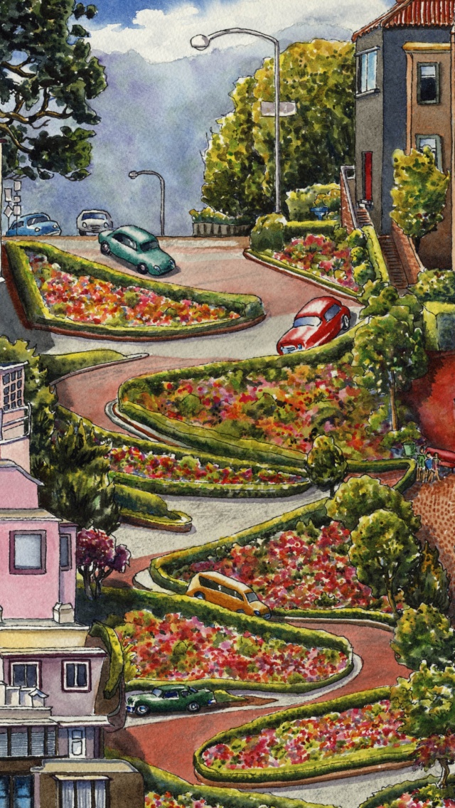 Обои Lombard Street in San Francisco 640x1136