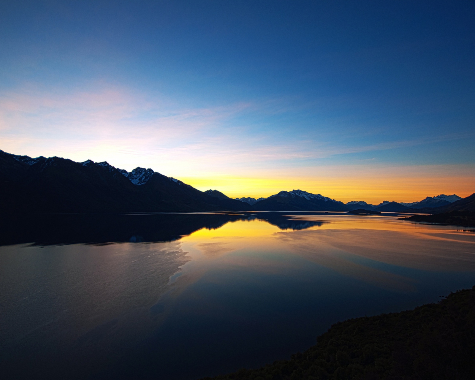 Das New Zealand Sunset Wallpaper 1600x1280