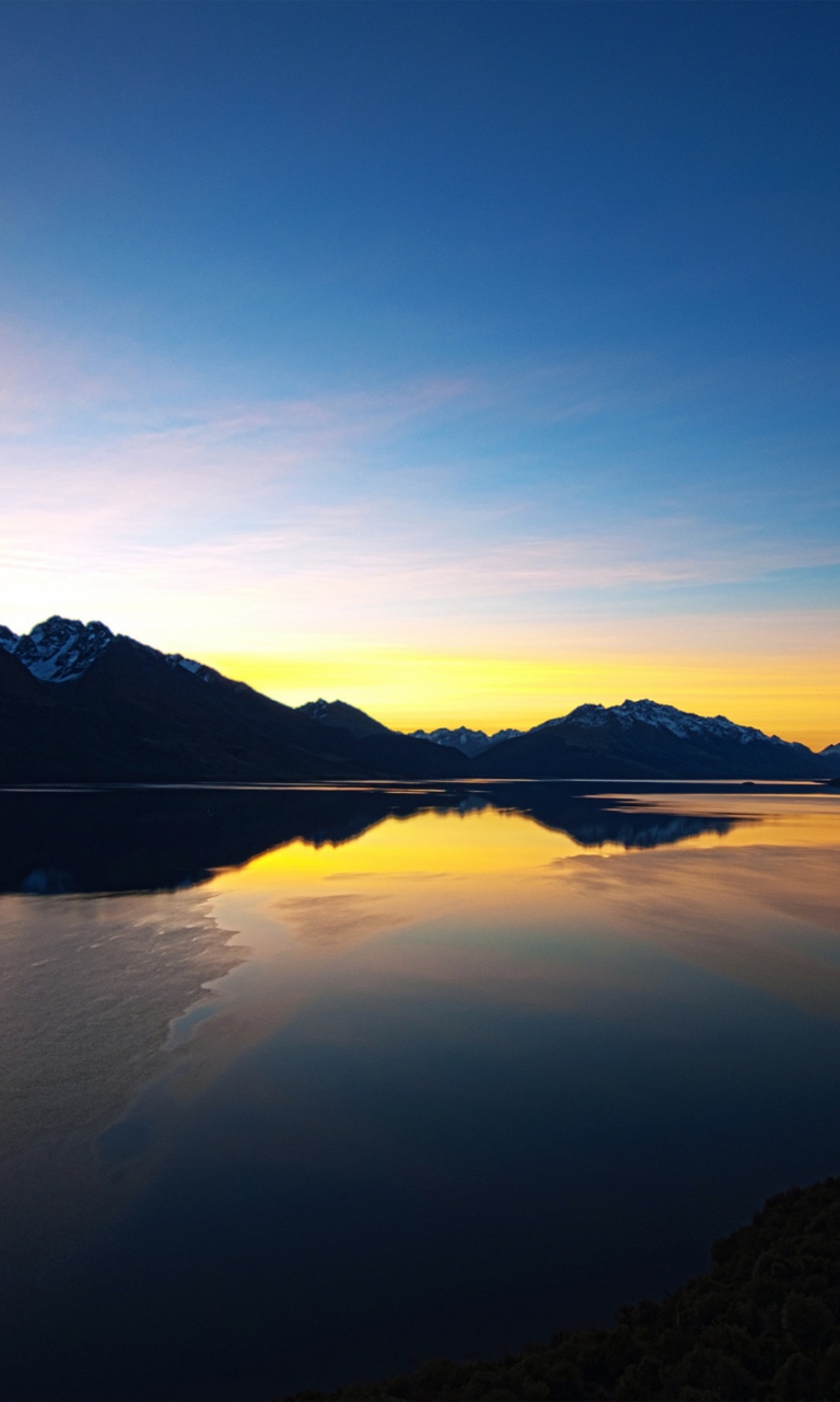 Обои New Zealand Sunset 768x1280