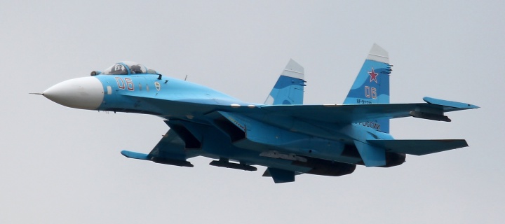 Fondo de pantalla Sukhoi Su 27 Flanker 720x320