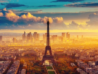 Das Paris Skyscrapers in La Defense Wallpaper 320x240