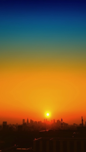 Das Sunset Over Town Wallpaper 360x640
