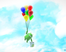 Das Android Balloon Flight Wallpaper 220x176