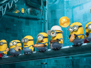 Fondo de pantalla Minions at Work 320x240