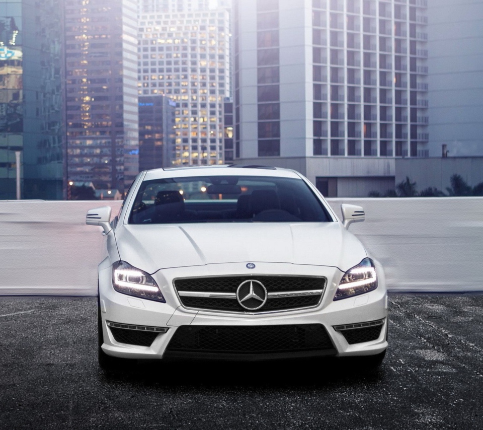 White Mercedes Benz Cls wallpaper 960x854
