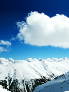 Screenshot №1 pro téma White Cloud And Mountains 240x320