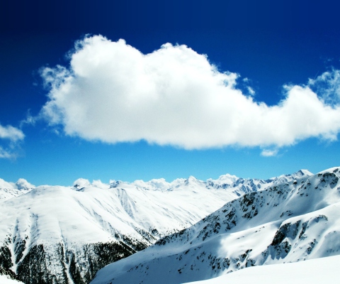 Fondo de pantalla White Cloud And Mountains 480x400