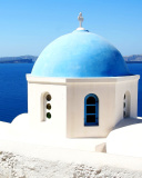 Screenshot №1 pro téma Santorini Greece Fantastic Island 128x160