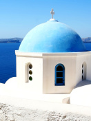 Fondo de pantalla Santorini Greece Fantastic Island 132x176