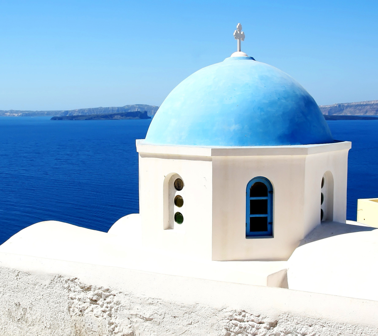 Screenshot №1 pro téma Santorini Greece Fantastic Island 1440x1280