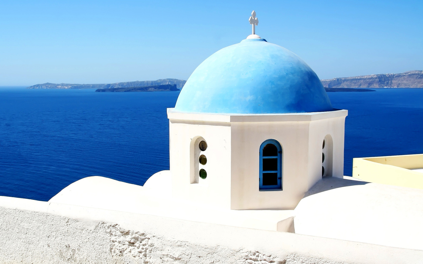 Screenshot №1 pro téma Santorini Greece Fantastic Island 1440x900