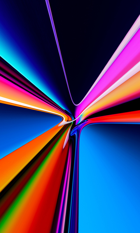 Das Pipes Glowing Colors Wallpaper 480x800