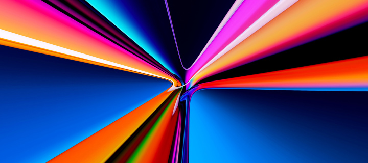 Fondo de pantalla Pipes Glowing Colors 720x320