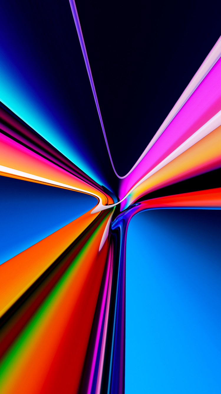 Das Pipes Glowing Colors Wallpaper 750x1334