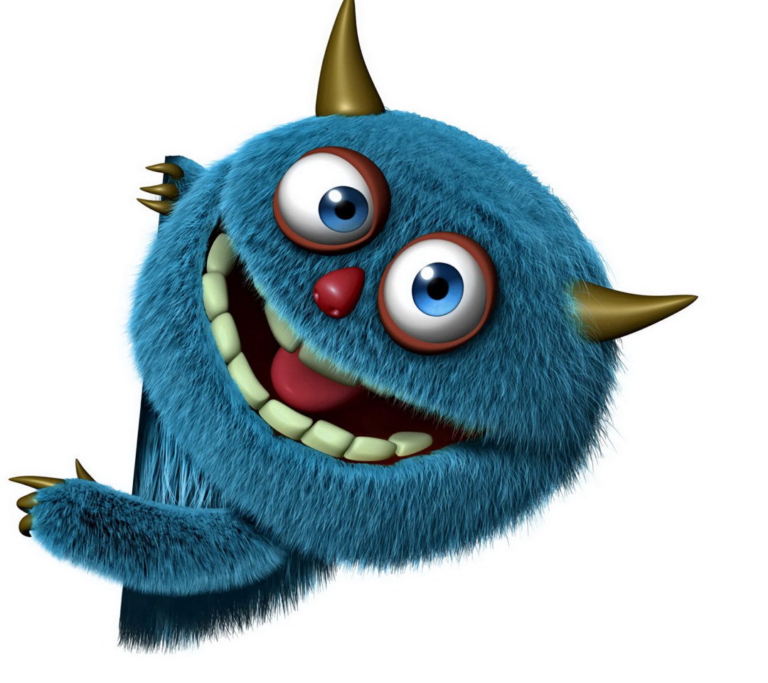 Sweet Blue Monster wallpaper 1080x960