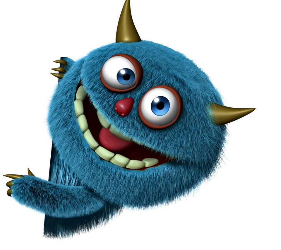 Das Sweet Blue Monster Wallpaper 960x854