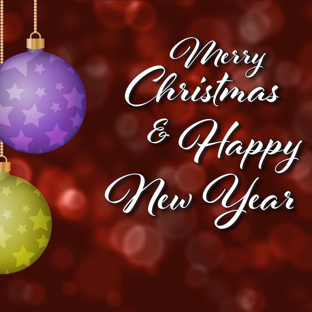 Merry Christmas and Best Wishes for a Happy New Year wallpaper 1024x1024