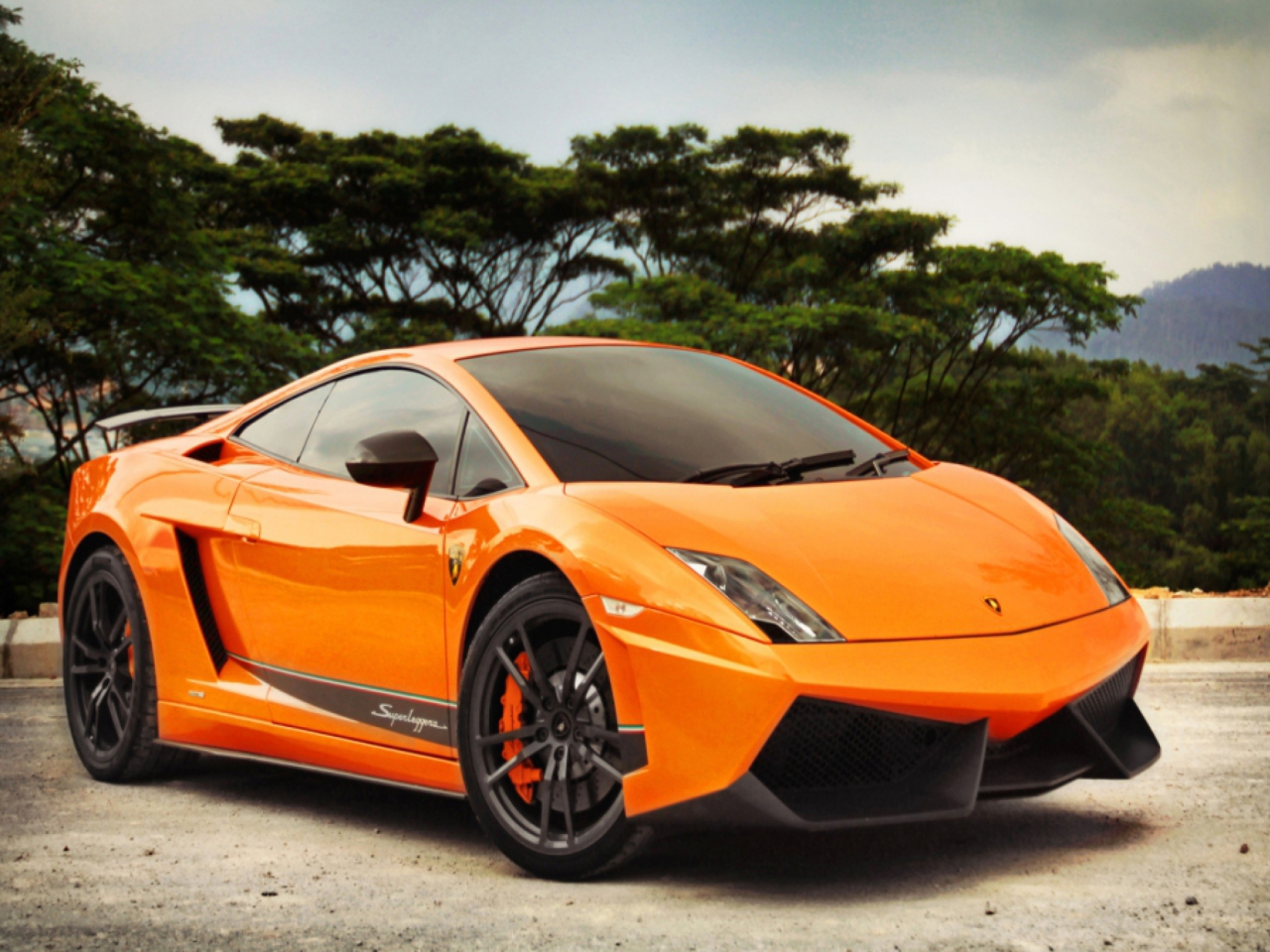 Fondo de pantalla Orange Lamborghini 1280x960