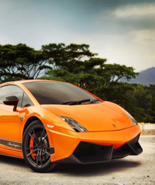 Kostenloses Orange Lamborghini Wallpaper für 768x1280