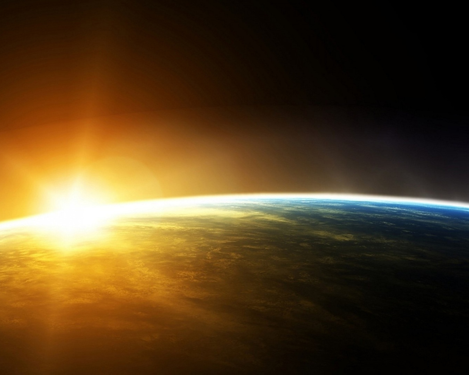 Das Sunrise In Outer Space Wallpaper 1600x1280