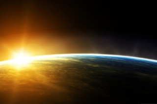 Sunrise In Outer Space Background for Android, iPhone and iPad