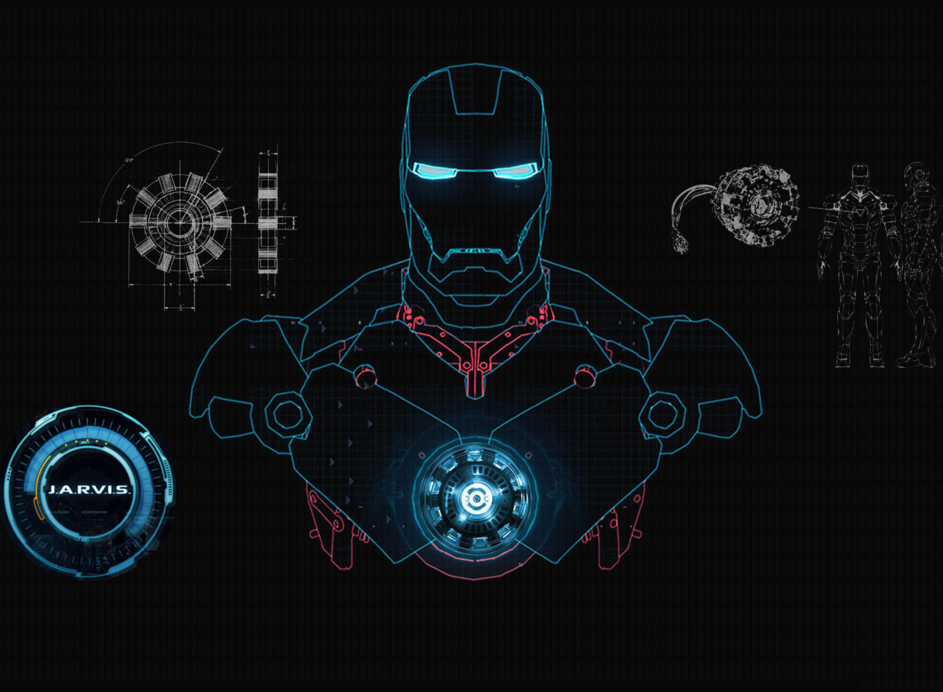 Iron Man Scetch wallpaper 1920x1408