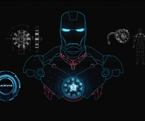 Screenshot №1 pro téma Iron Man Scetch 480x400