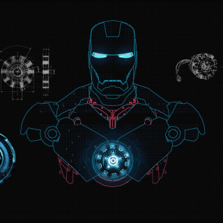 Kostenloses Iron Man Scetch Wallpaper für 2048x2048