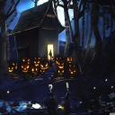 Fondo de pantalla Halloween House 128x128