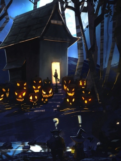 Das Halloween House Wallpaper 240x320