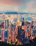 Screenshot №1 pro téma City Lights Of Hong Kong 128x160