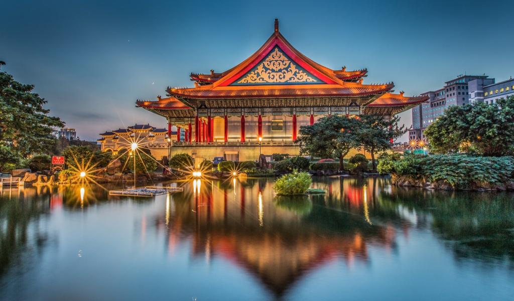 Обои Taipei Longshan Temple 1024x600