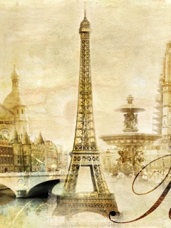Das Paris, Sacre Coeur, Cathedrale Notre Dame Wallpaper 240x320