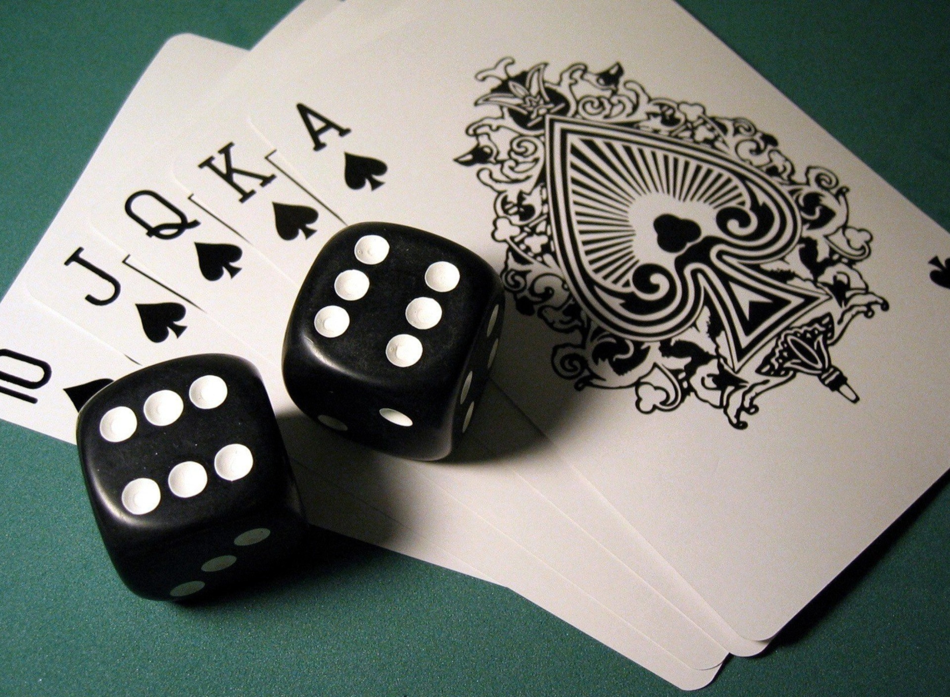 Gambling Dice and Cards wallpaper 1920x1408