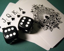 Fondo de pantalla Gambling Dice and Cards 220x176