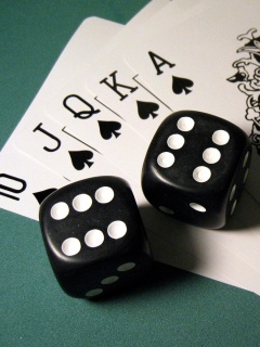 Screenshot №1 pro téma Gambling Dice and Cards 240x320