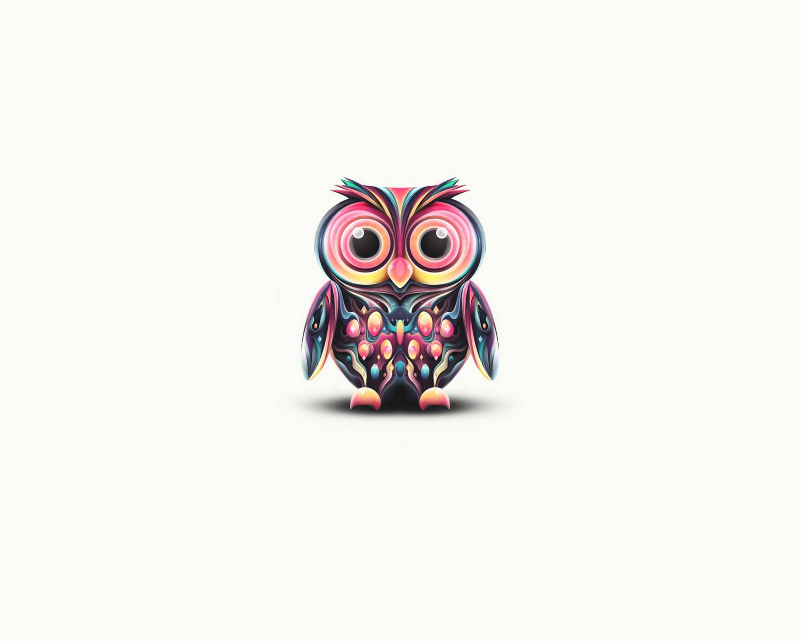 Das Owl Illustration Wallpaper 1600x1280