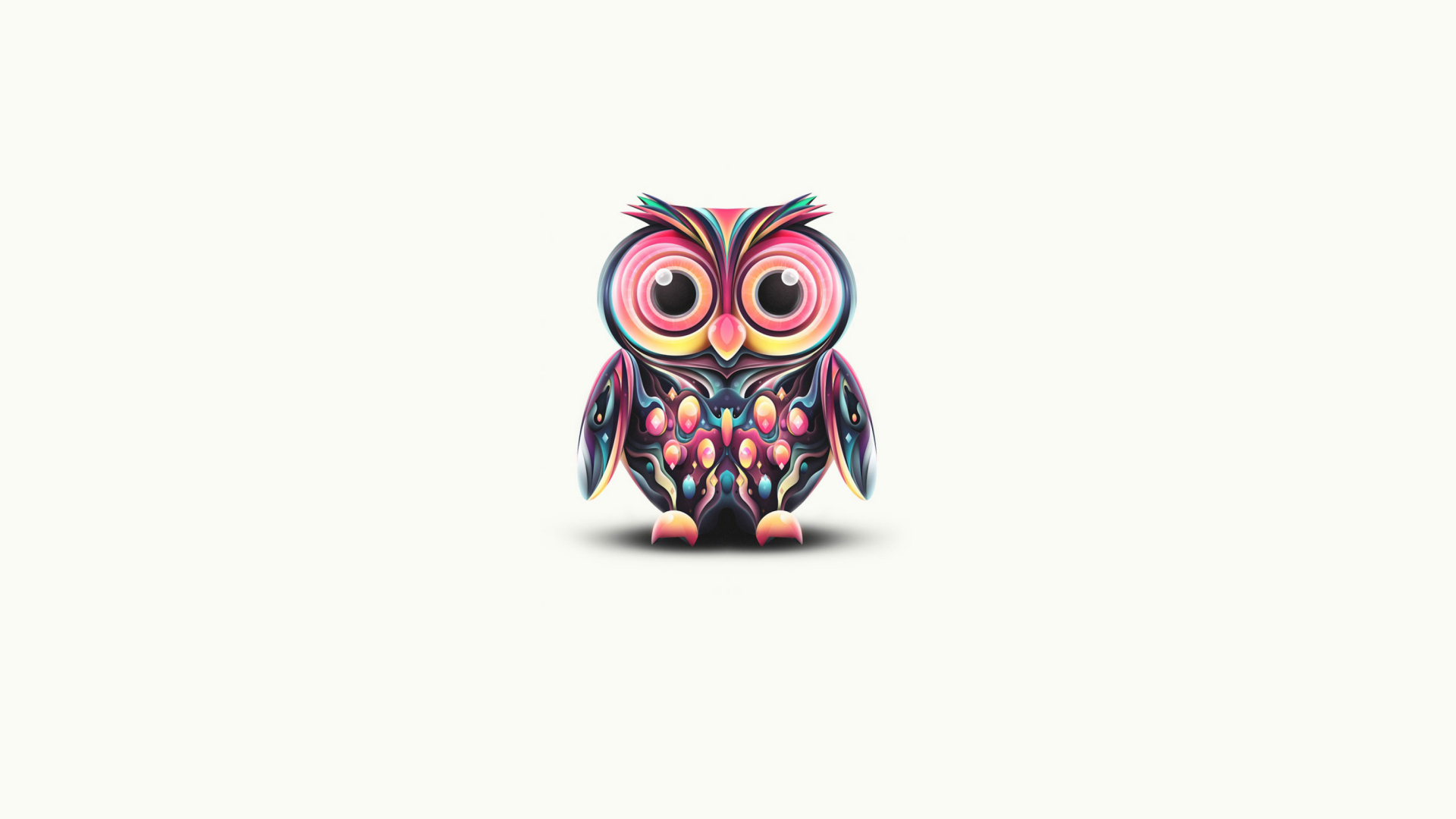 Das Owl Illustration Wallpaper 1920x1080