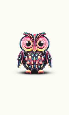 Das Owl Illustration Wallpaper 240x400