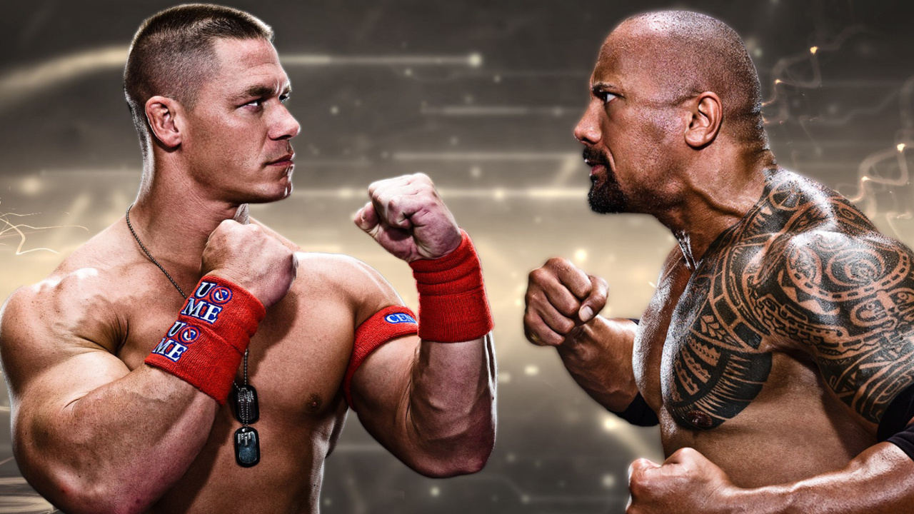 The Rock vs John Cena wallpaper 1280x720