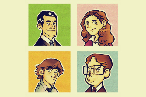 Sfondi Office People Illustration 480x320