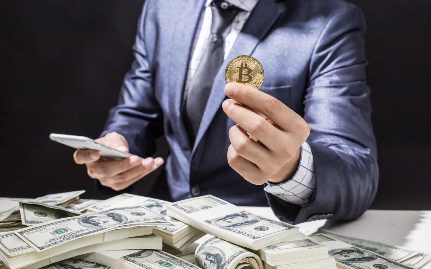 Das Bitcoin Money Business Wallpaper 1440x900