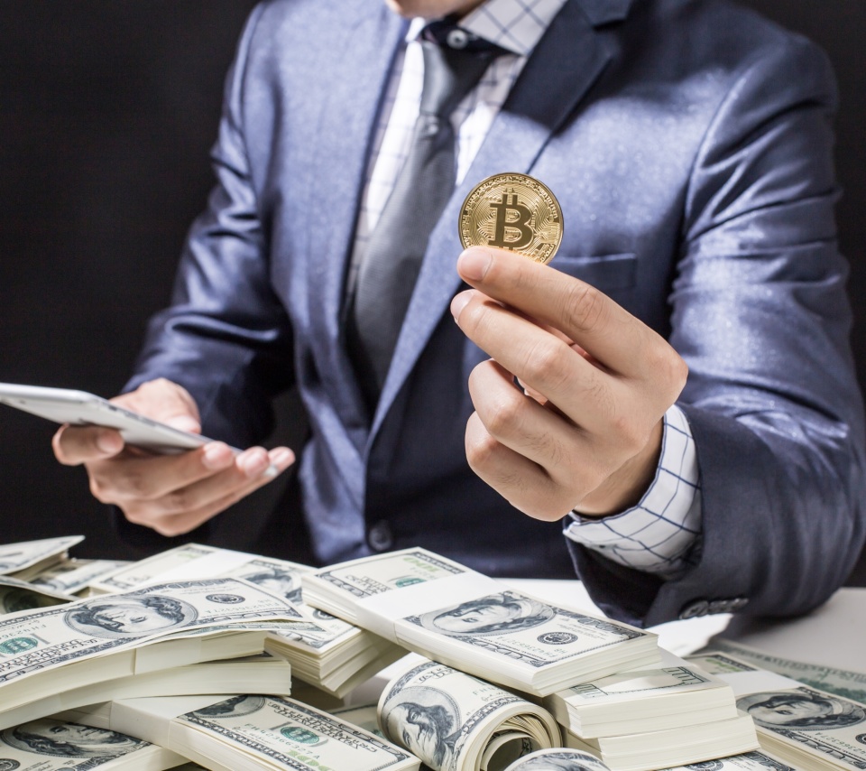 Das Bitcoin Money Business Wallpaper 960x854